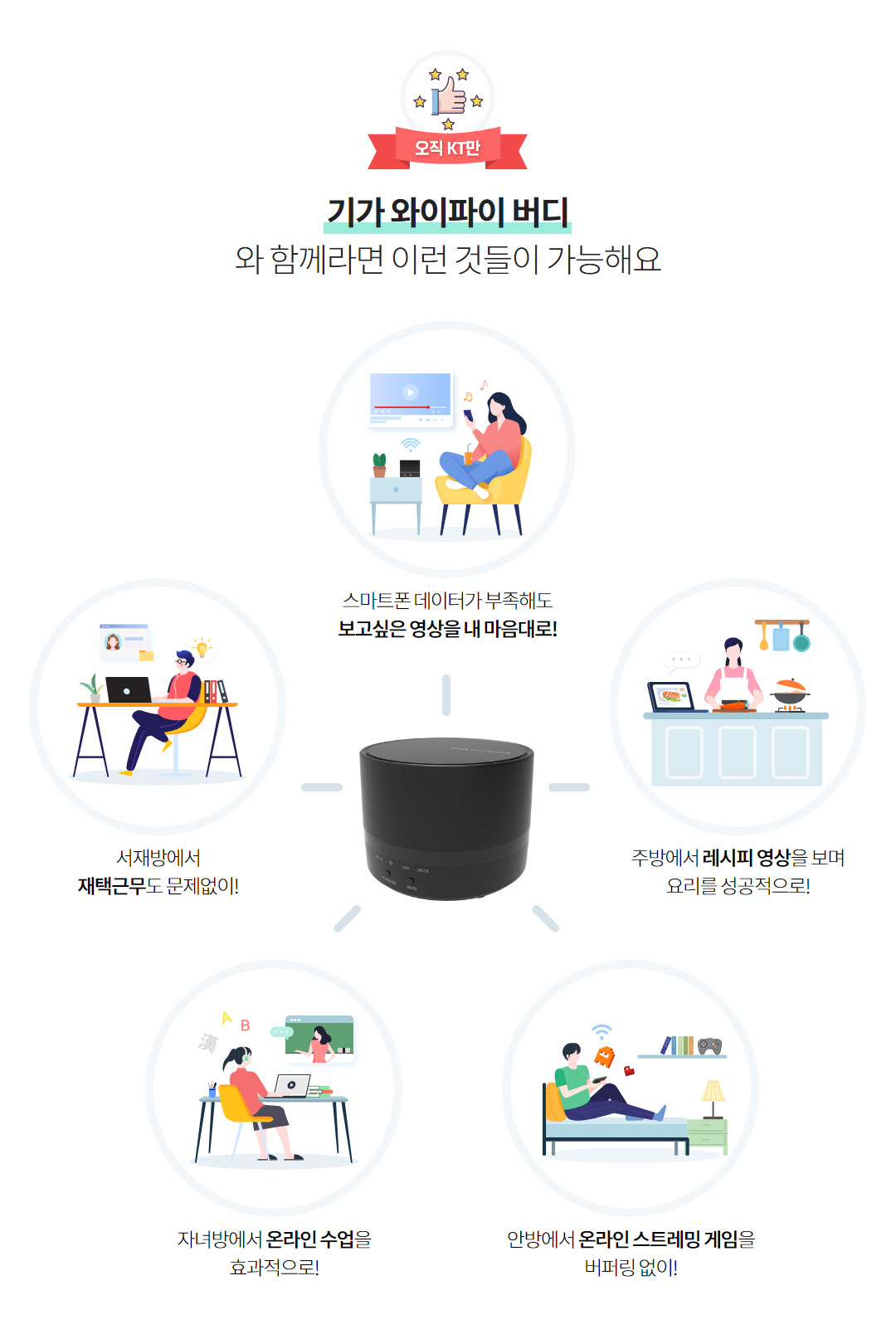끊김없이 안정적인 무선 연결!