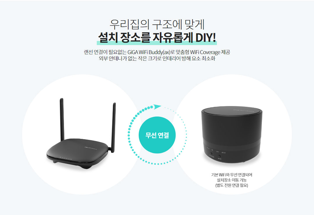 우리집의 구조에 맞게 설치 장소를 자유롭게 DIY!